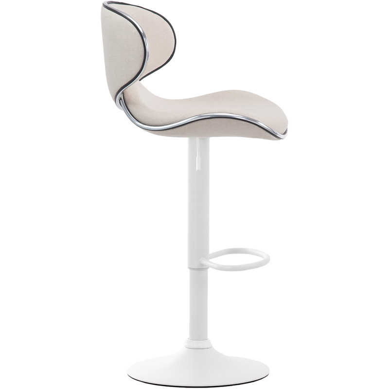 Tabouret de bar Las Vegas V2 en tissu crème