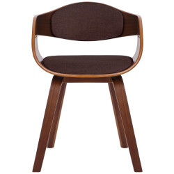 Chaise de salle à manger Kingston en tissu noyer/marron