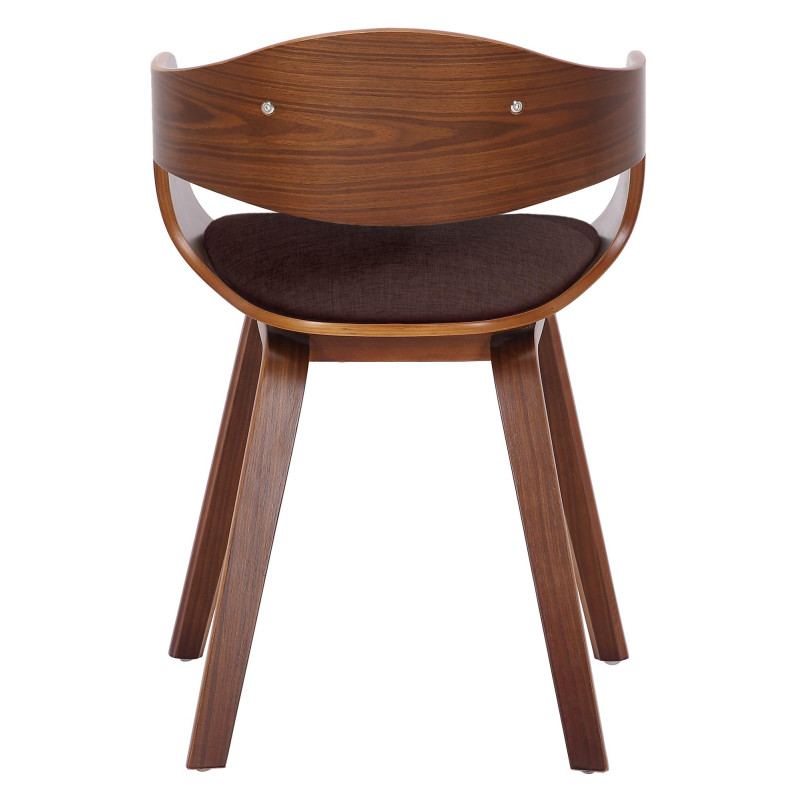 Chaise visiteur Kingston en tissu noyer/marron