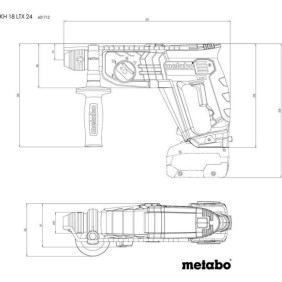 Marteau perforateur sans fil - METABO - KH 18 LTX 24 - 18 V - MetaBOX 165 L