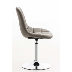 Chaise Emil, simili cuir taupe