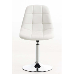 Chaise Emil, simili cuir blanc