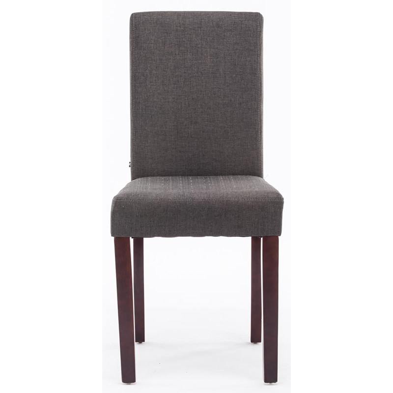 Ensemble de 2 chaises de salle à manger Ina, tissu cappuccino gris foncé