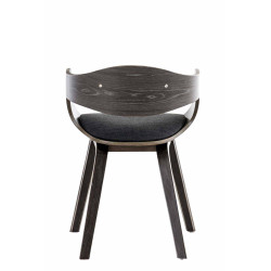 Chaise de salle à manger Kingston tissu gris/gris foncé