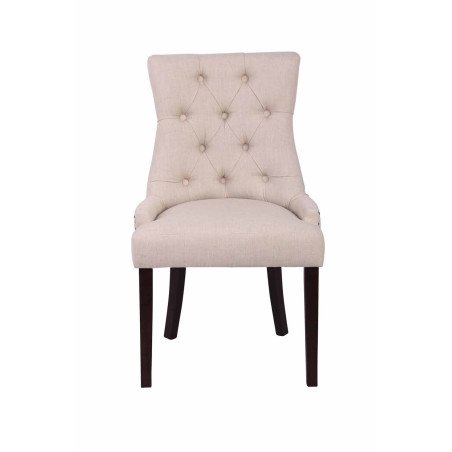 Chaise de salle à manger Aberdeen en tissu crème antique