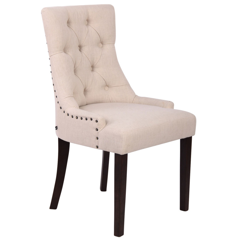 Chaise de salle à manger Aberdeen en tissu crème antique