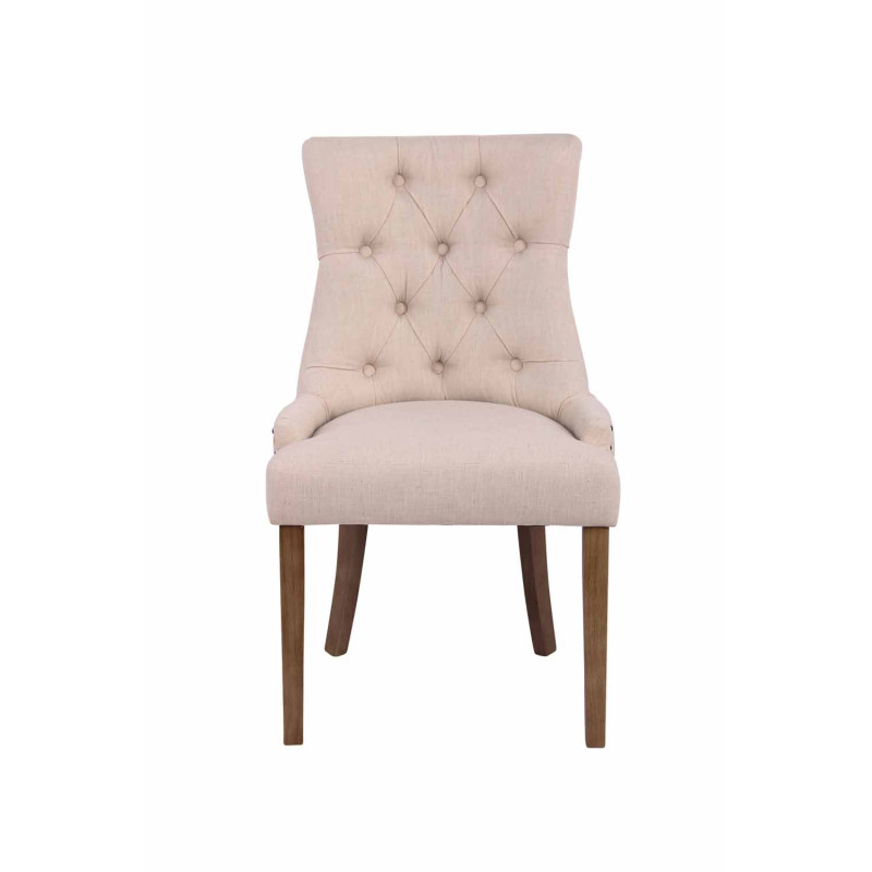 Chaise de salle à manger Aberdeen, tissu crème clair antique