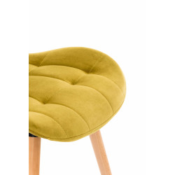 Chaise Elda en velours jaune