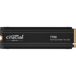 Crucial T700 1To Gen5 NVMe M.2 SSD avec dissipateur thermique CT1000T700SSD5 - Jeux, Photographie, Montage vidéo