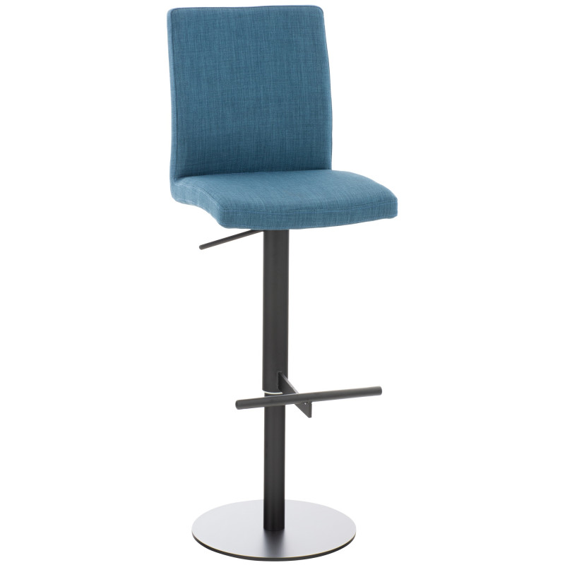 Tabouret de bar Cadiz en tissu bleu