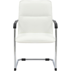 Lot de 2 chaises visiteurs Seattle blanches