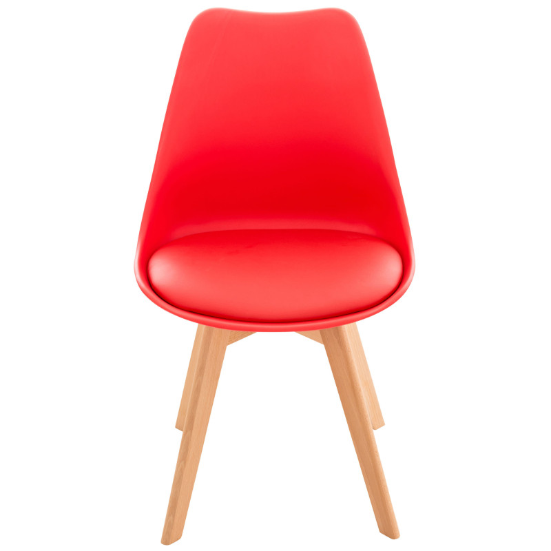 Ensemble de 4 chaises Linares en rouge