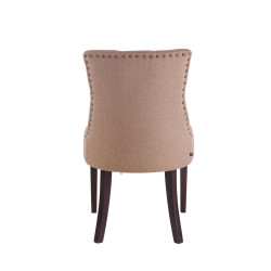 Ensemble de 2 chaises de salle à manger Aberdeen, tissu taupe antique