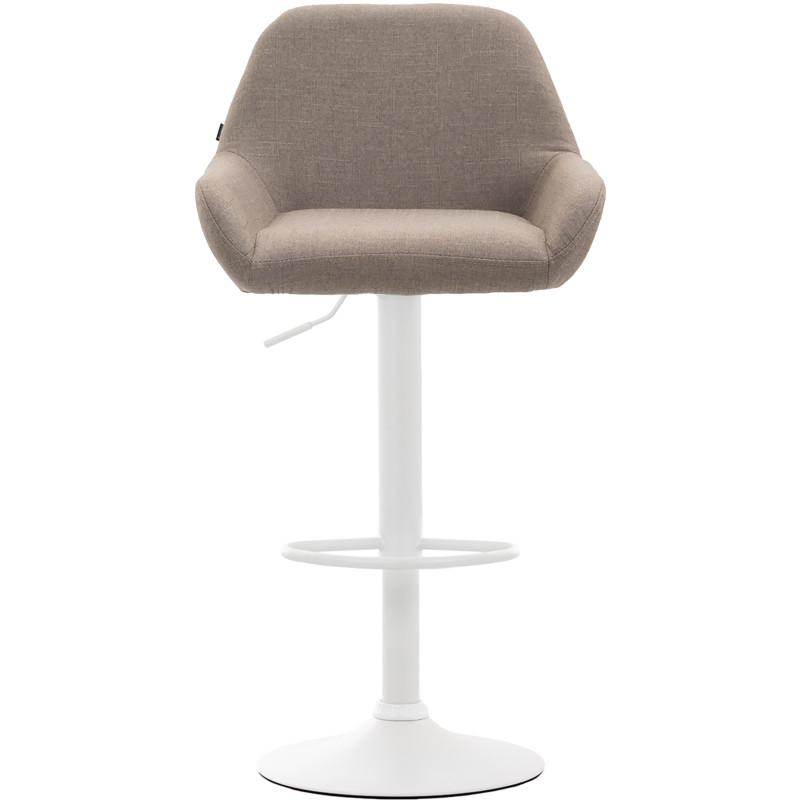 Lot de 2 tabourets de bar Braga en tissu taupe