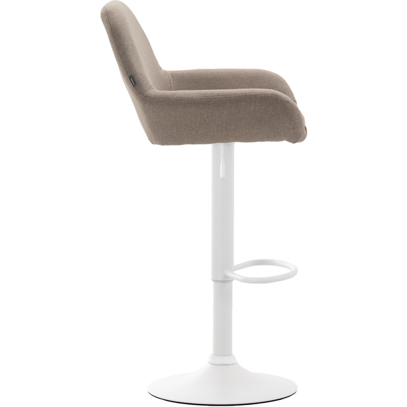 Lot de 2 tabourets de bar Braga en tissu taupe