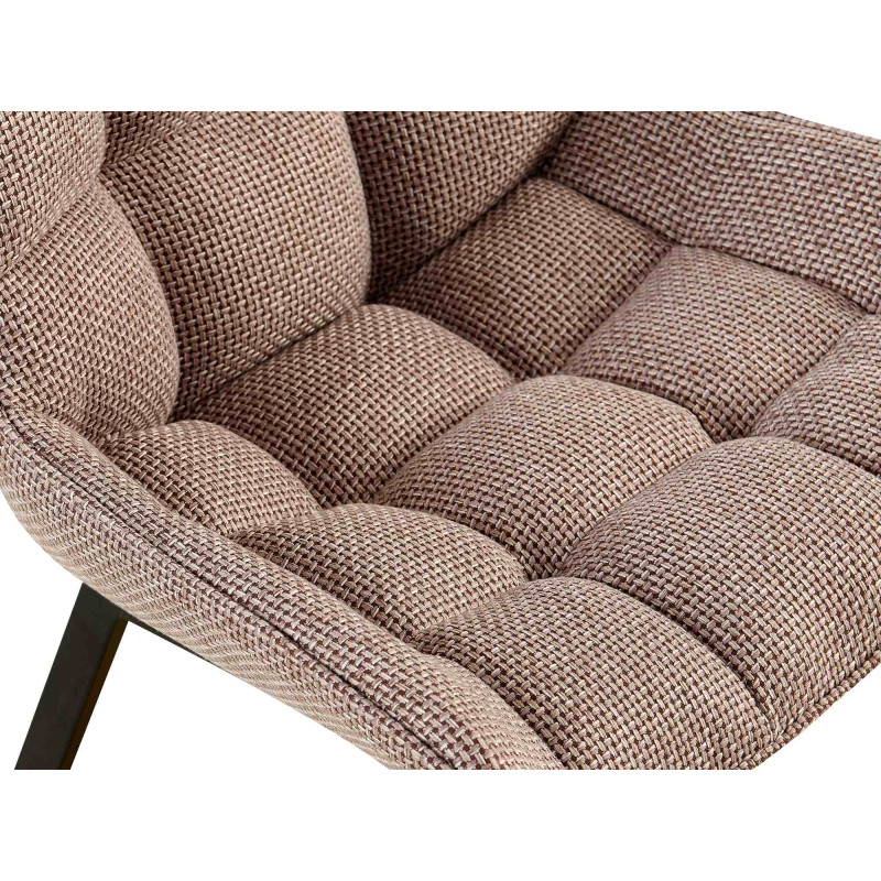 Chaise Saranda en tissu noir terra marron