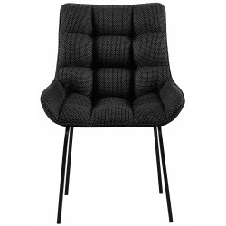 Chaise Saranda en tissu noir gris titane