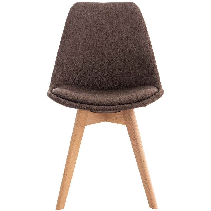 Chaise Linares en tissu marron