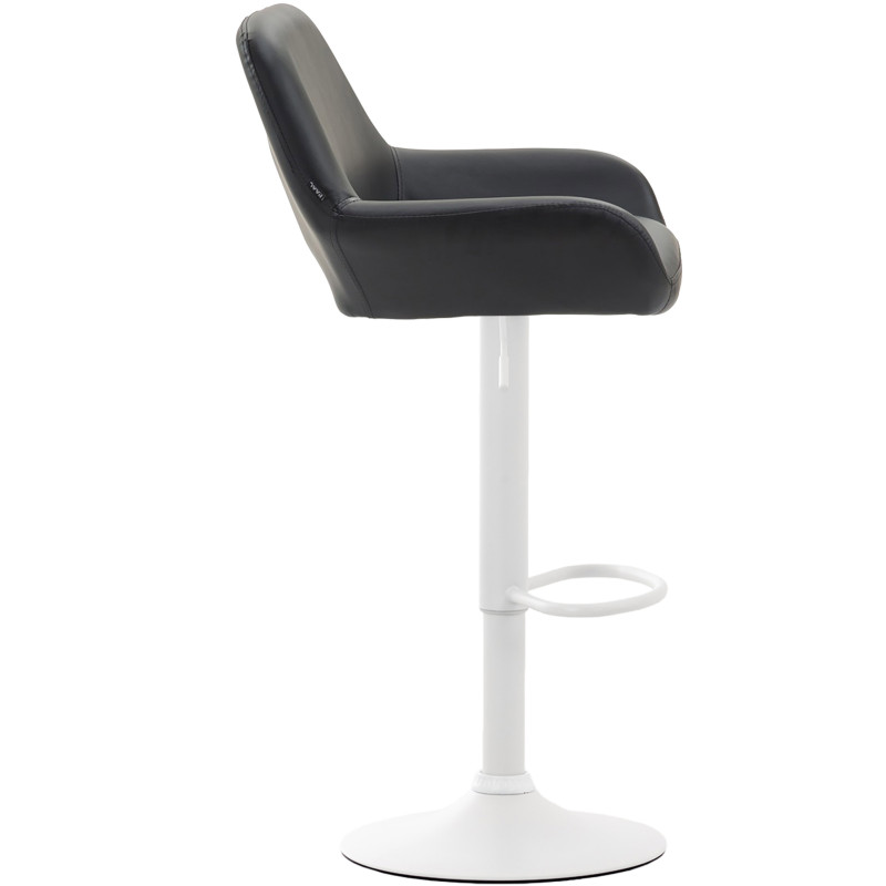 Lot de 2 tabourets de bar Braga simili cuir noir