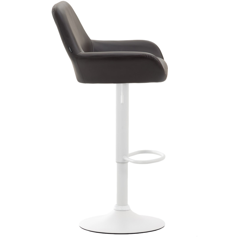 Lot de 2 tabourets de bar Braga simili cuir brun