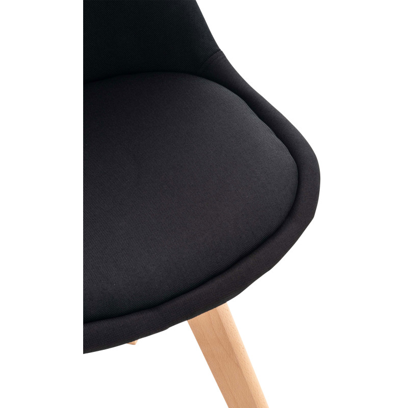 Chaise Linares en tissu noir
