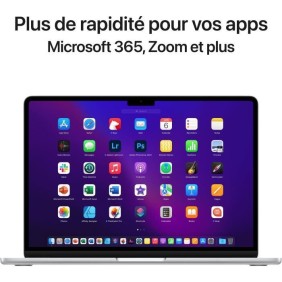 Apple - 13,6 MacBook Air M2 - RAM 8Go - Stockage 256Go - Argent - AZERTY