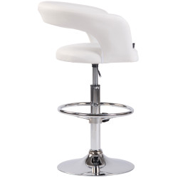 Lot de 2 tabourets de bar Jaen en simili cuir blanc