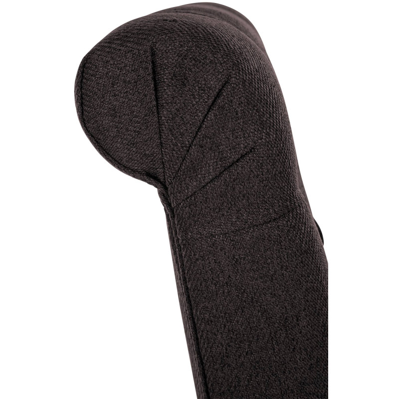 Chaise de salle à manger Lisburn, tissu noir