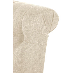 Chaise de salle à manger Lisburn, tissu crème