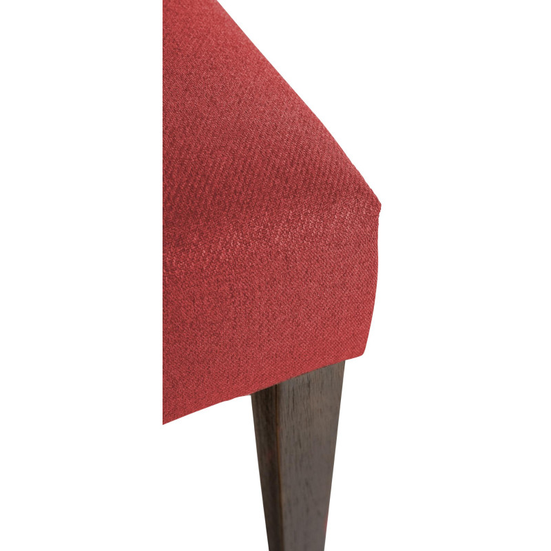 Chaise de salle à manger Lisburn en tissu rouge