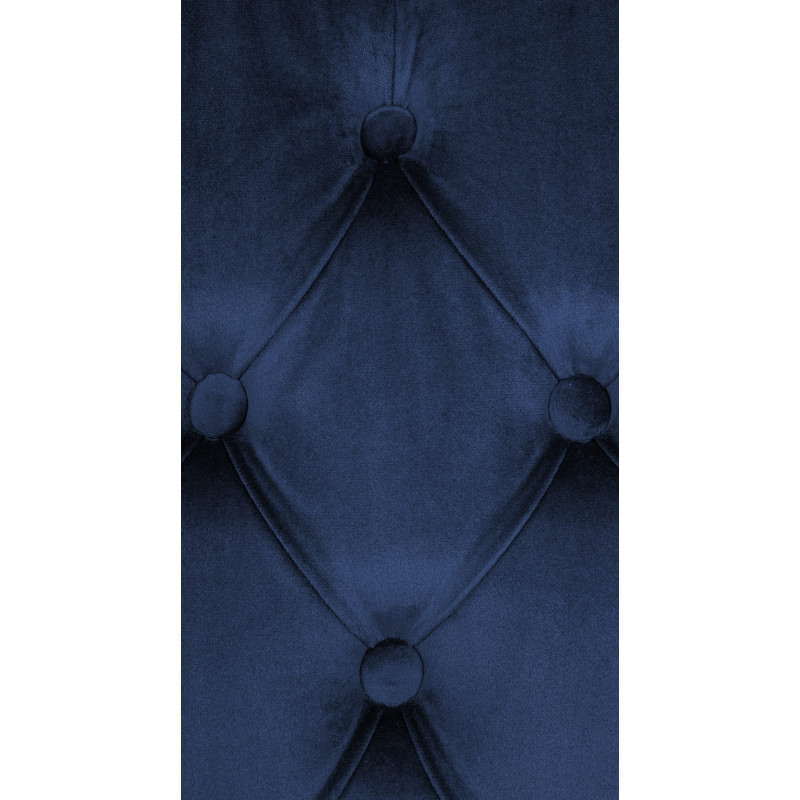 Chaise de salle à manger Lisburn en velours bleu