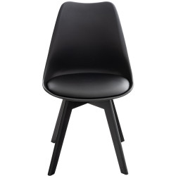 Chaise Linares noir/noir