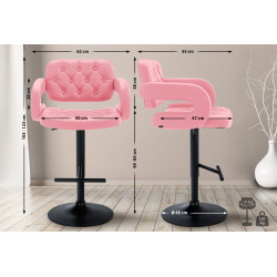 Tabouret de bar Dublin rose
