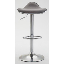 Lot de 2 tabourets de bar en tissu Shanghai C gris clair