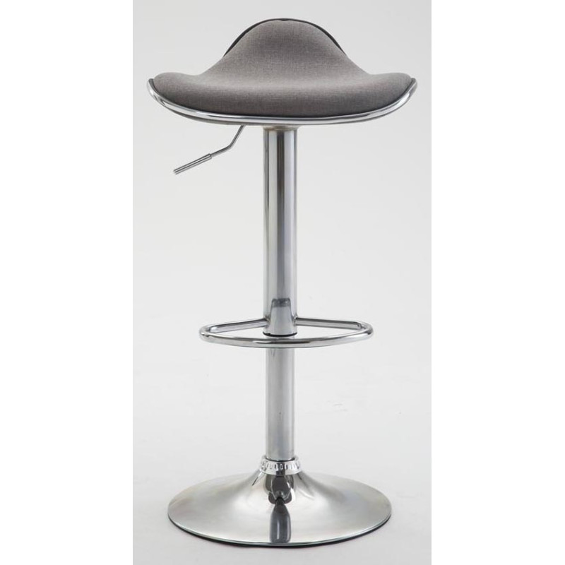 Lot de 2 tabourets de bar en tissu Shanghai C gris clair
