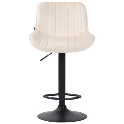Tabouret de bar Lentini en velours crème