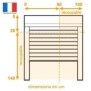 Volet roulant H140 x L100 cm en aluminium recoupable en largeur et hauteur - Manoeuvre électrique radio - Coloris Blanc -