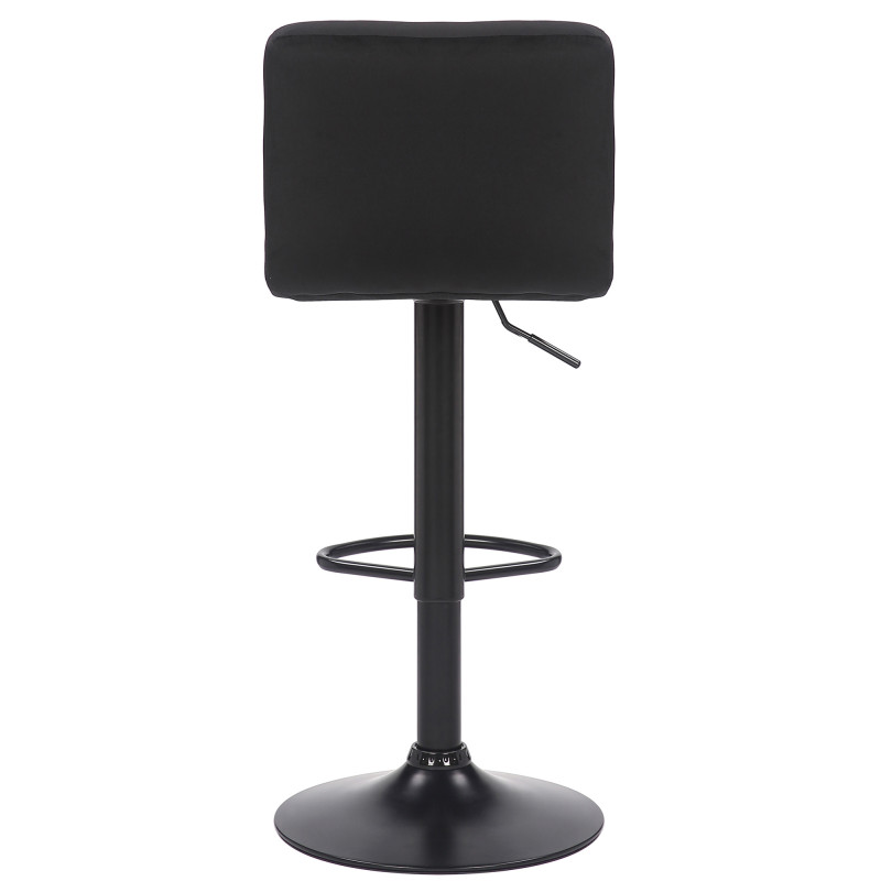 Lot de 2 tabourets de bar en velours Feni noir