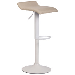 Tabouret de bar Dyn V2 en tissu crème