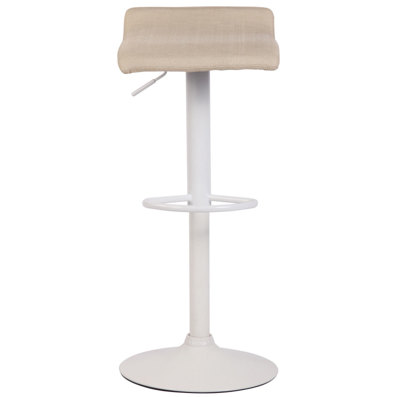 Tabouret de bar Dyn V2 en tissu crème