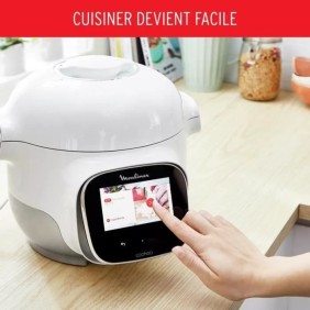 MOULINEX Cookeo Touch Mini WiFi Multicuiseur intelligent, 3 L, 2 pers, Haute pression, Écran tactile, Application Moulinex CE922