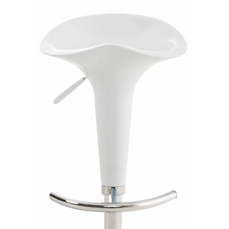 Ensemble de 2 tabourets de bar Saddle blanc