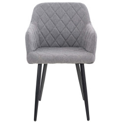 Chaise de salle à manger Shila en tissu gris