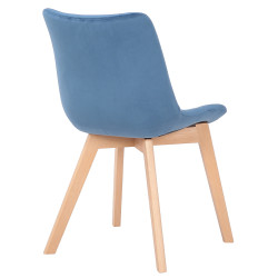 Chaise de salle à manger en velours Passaic