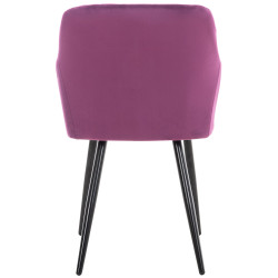 Chaise de salle à manger Shila en velours violet