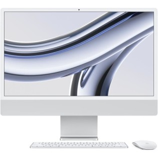 Apple - 24 - iMac Retina 4,5K (2023) - Puce Apple M3 - RAM 8Go - Stockage 256Go - GPU 8 coeurs - Argent