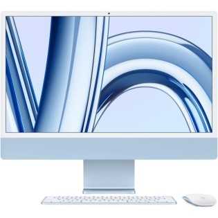 Apple - 24 - iMac Retina 4,5K (2023) - Puce Apple M3 - RAM 8Go - Stockage 256Go - GPU 10 coeurs - Bleu