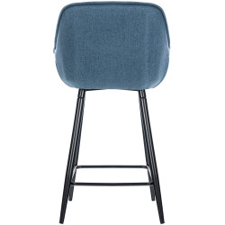 Tabouret de bar en tissu Gibson bleu