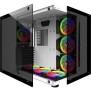 MRED - Boîtier PC Gamer ATX - Blanc RGB Crystal Sea