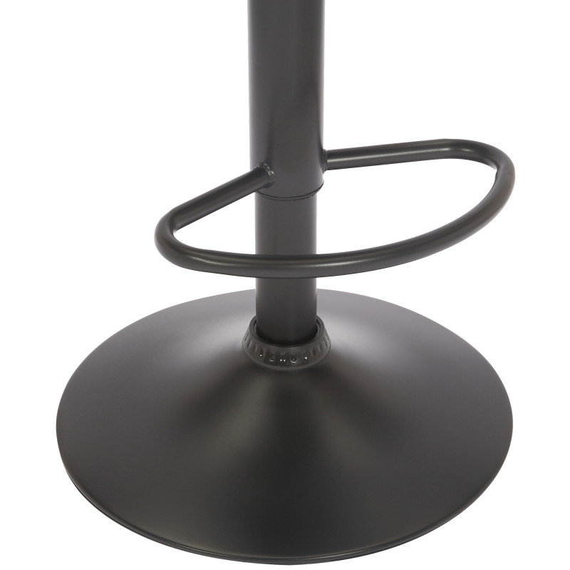 Tabouret de bar en velours Jamie noir